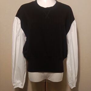 NWT. Truth By Republic Stylish Black and White Crewneck Sweater